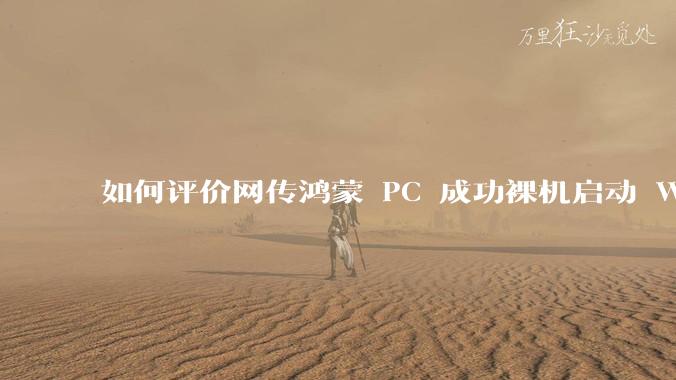 如何评价网传鸿蒙 PC 成功裸机启动 Windows ARM？